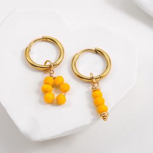 Boucle d'Oreille Jaune-LigneCreator